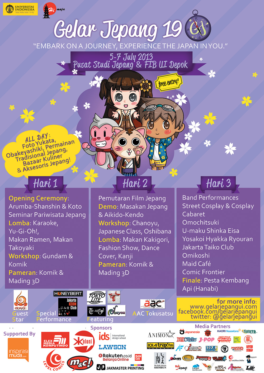 [EVENT] Gelar Jepang UI 19 @ Pusat Studi Jepang & FIB UI, Depok