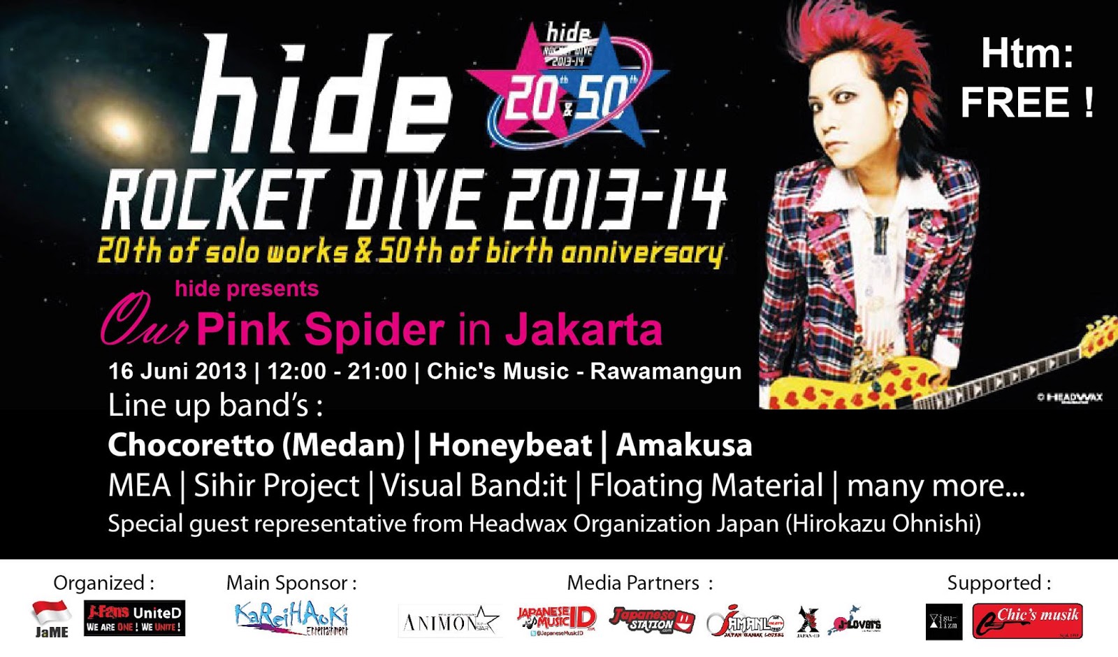 [Event] hide presents Our Pink Spider In Jakarta " 20th Anniversary of Solo Works