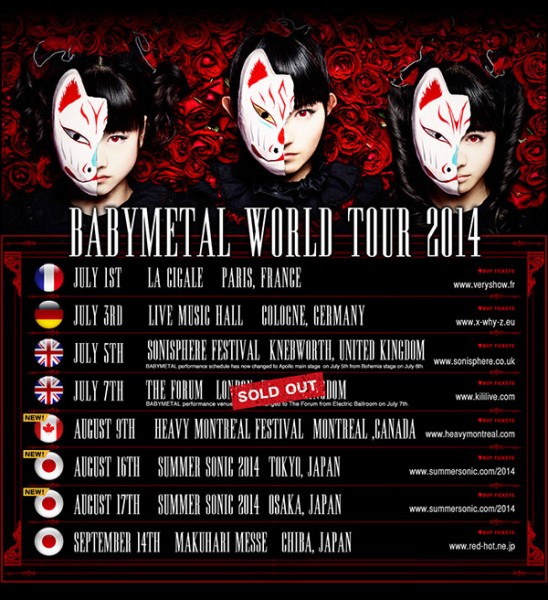 BABYMETAL Kembali Berpartisipasi di Panggung SUMMER SONIC 2014 (2)