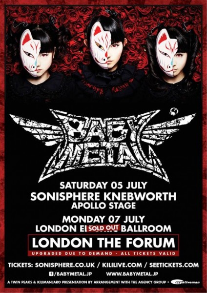 Tiket Konser BABYMETAL di Inggris Terjual Habis dalam Waktu Kurang dari Satu Hari