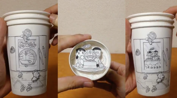 Yuk Intip Paper Cup Berbalut Manga Doraemon